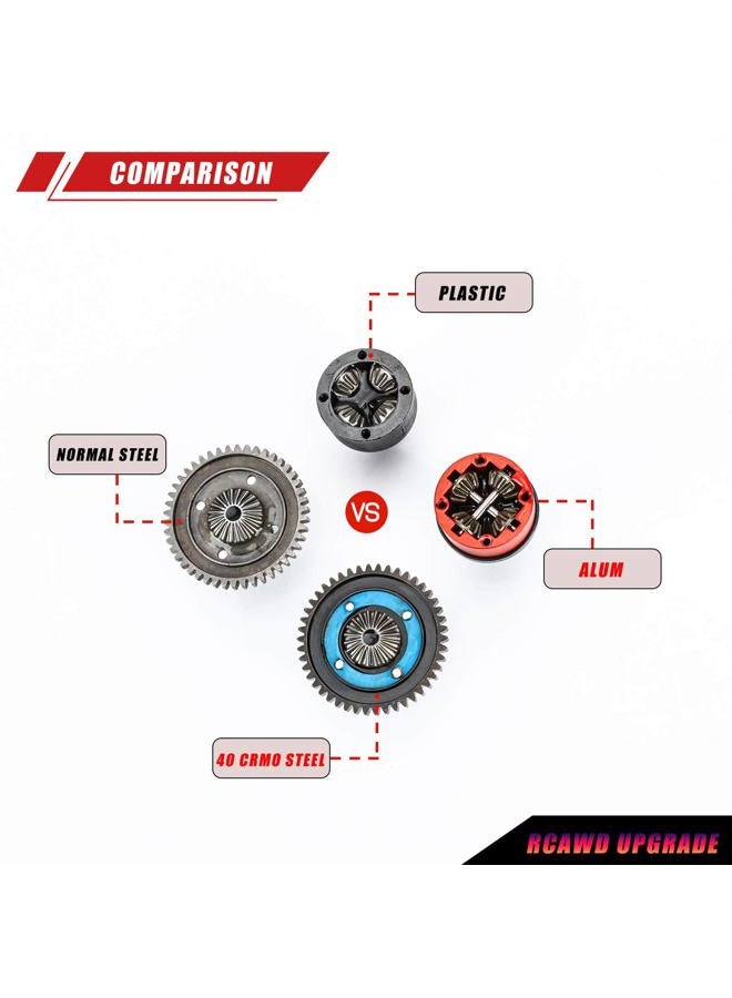 RCAWD Centre Diff Set w/ 40CrMo Main Diff Gear 46T Pre-Assembled for Arrma Kraton Typhon Infraction Outcast 6S Felony Mojave Talion Limitless Upgrade Parts - Image 2
