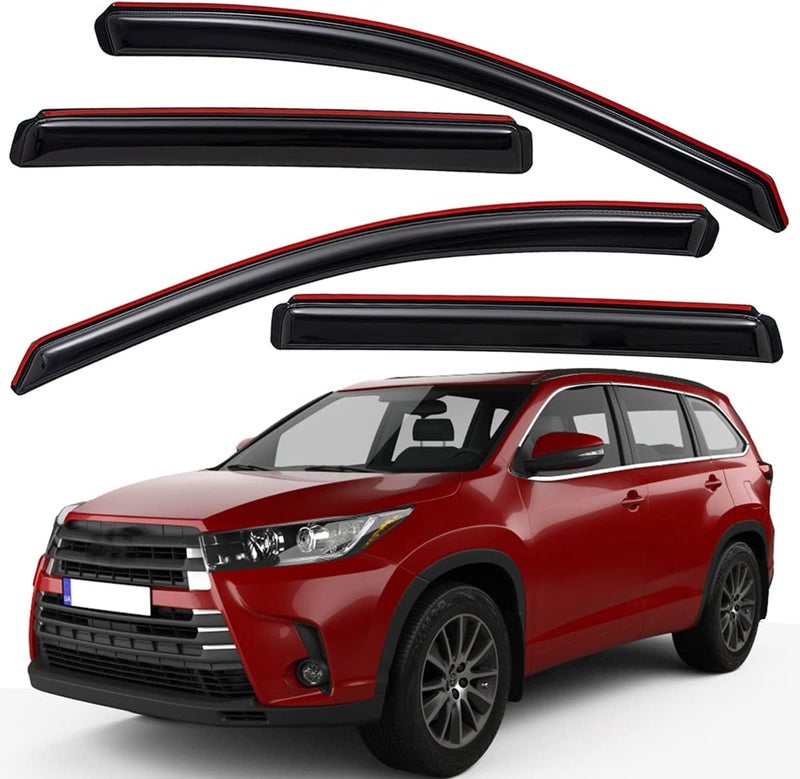 Lightronic WV194427 In-Channel Side Window Visor Deflector Rain Guard Set for 2014-2019 Toyota Highlander - Image 1