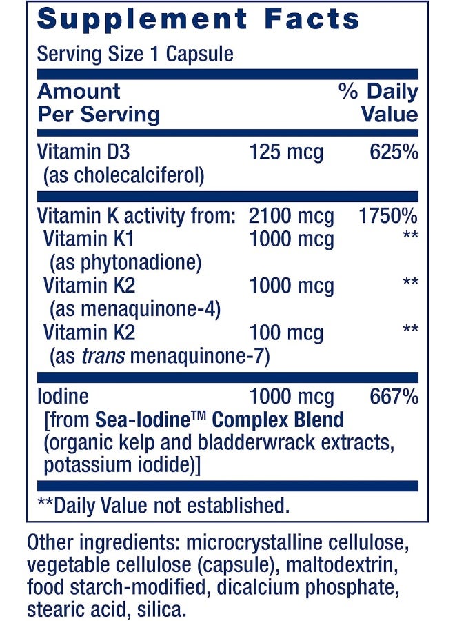 Life Extension كبسولات فيتامين د وك للبالغين - Image 3