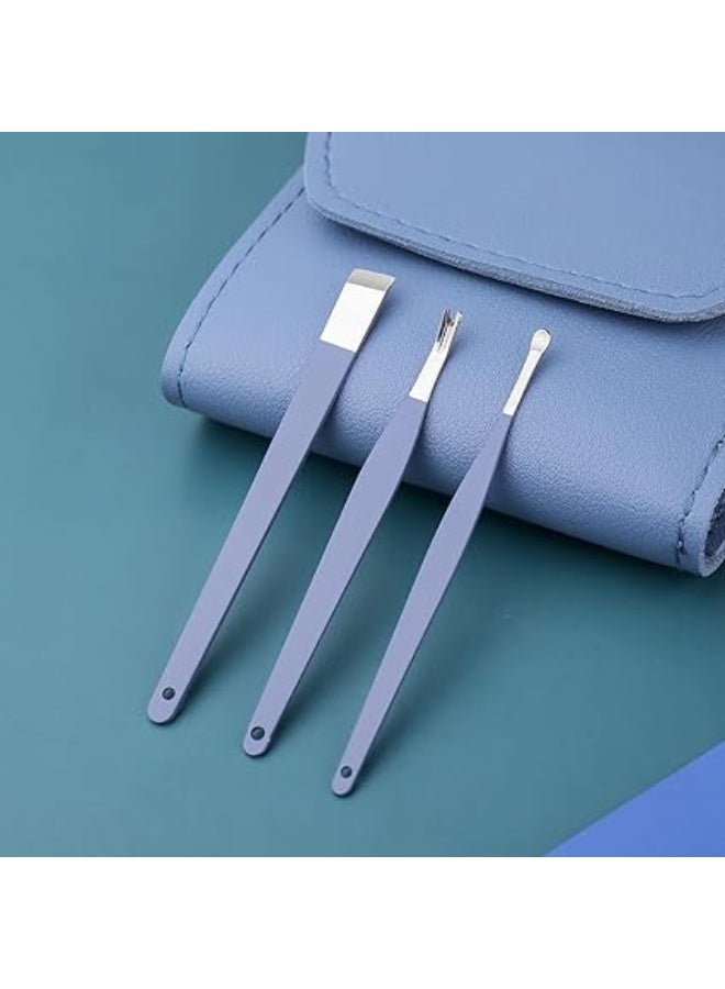 مجموعة قصافات أظافر مكونة من 16 قطعة، مجموعة عناية احترافية مع حقيبة جلدية للسفر، أدوات أظافر مع حقيبة سفر فاخرة للرجال والنساء - Image 4