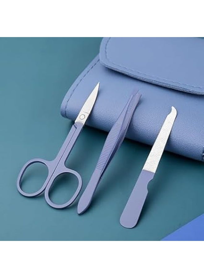 مجموعة قصافات أظافر مكونة من 16 قطعة، مجموعة عناية احترافية مع حقيبة جلدية للسفر، أدوات أظافر مع حقيبة سفر فاخرة للرجال والنساء - Image 2