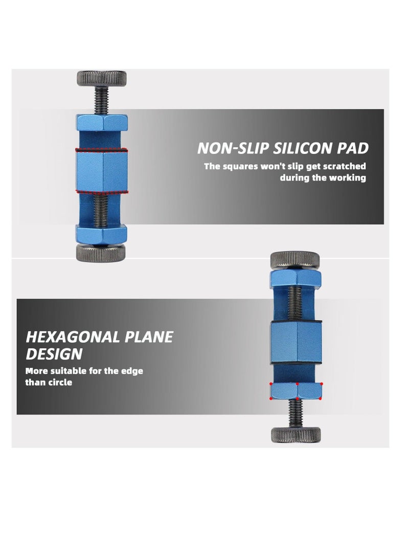 Stair Gauges for Framing Square, Tall Stair Gauges with Holder and Rafter, Lengthen Anti-Lost Non-Slip Framing Square Stops, Stair Gauge Knobs for Circular Saw, Dark Blue  - Image 3