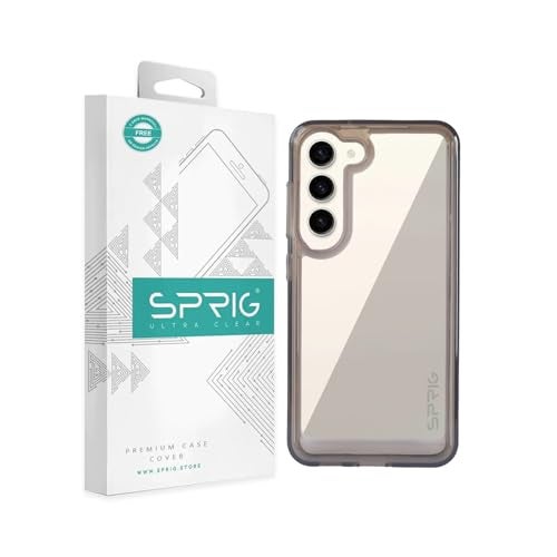 SPRIG Compatible with Samsung Galaxy S23 5G Premium FlexTone Back Cover Drop Tested Shock Proof Mobile Case for Men, Women, Boys and Girls with Camera Protection (Black Transparent) - Image 1
