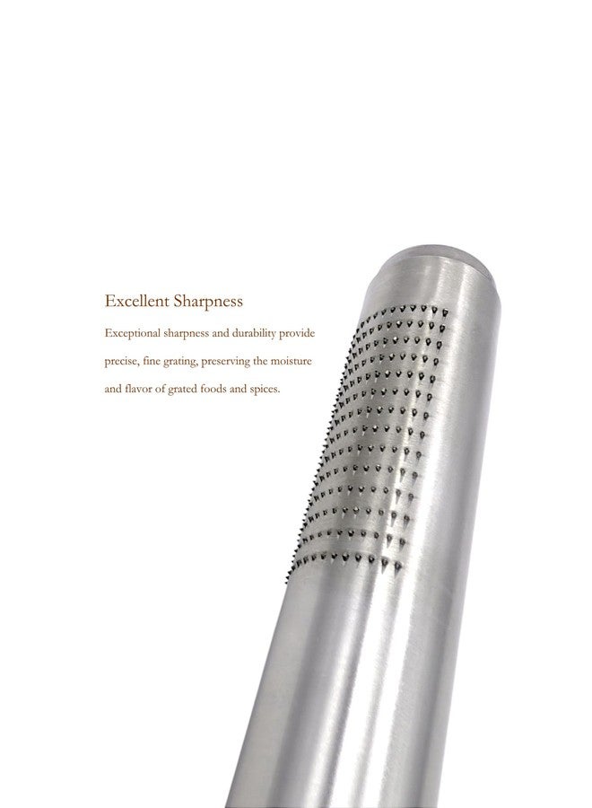 JOKUMO Nutmeg Grater with Silicone Brush & Storage - 18/10 Stainless Steel, Compact Spice & Nut Grinder Tool for Fresh Nutmeg Powder - Image 4