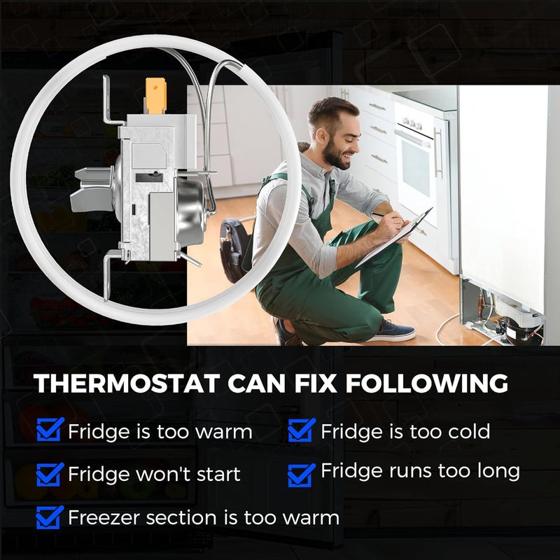 Romalon 2198202 Refrigerator Cold Control Thermostat Exact Compatible for WhirlPool Kenmore Refrigerator Replaces Part 2161284 2198201 PS11739232 AP6006166 WP2198202 - Image 5