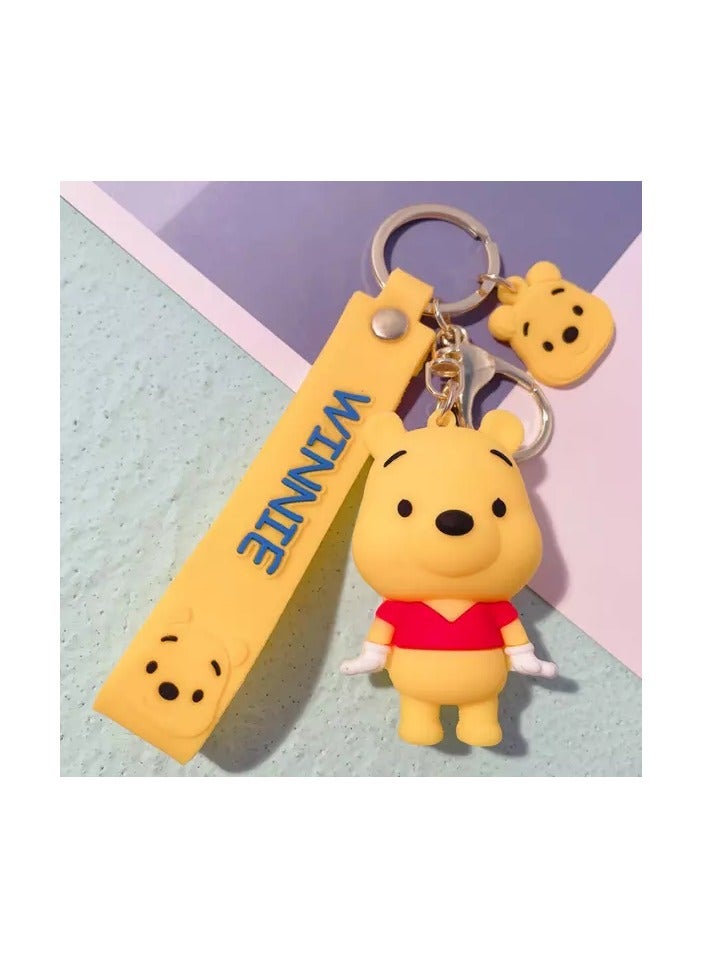 Disney Fashionable Silicone 3D Cute Keychain Backpack Charms Cute Cartoon Characters For Bag Pendant Keychains Car Key Ring - Image 1