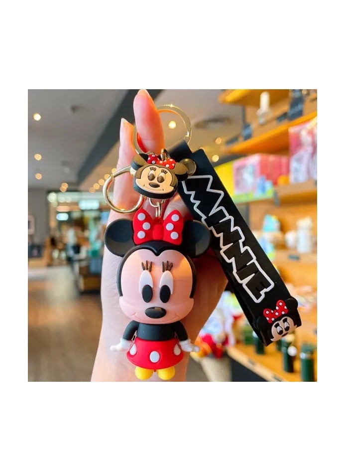 Disney Fashionable Silicone 3D Cute Keychain Backpack Charms Cute Cartoon Characters For Bag Pendant Keychains Car Key Ring - Image 2