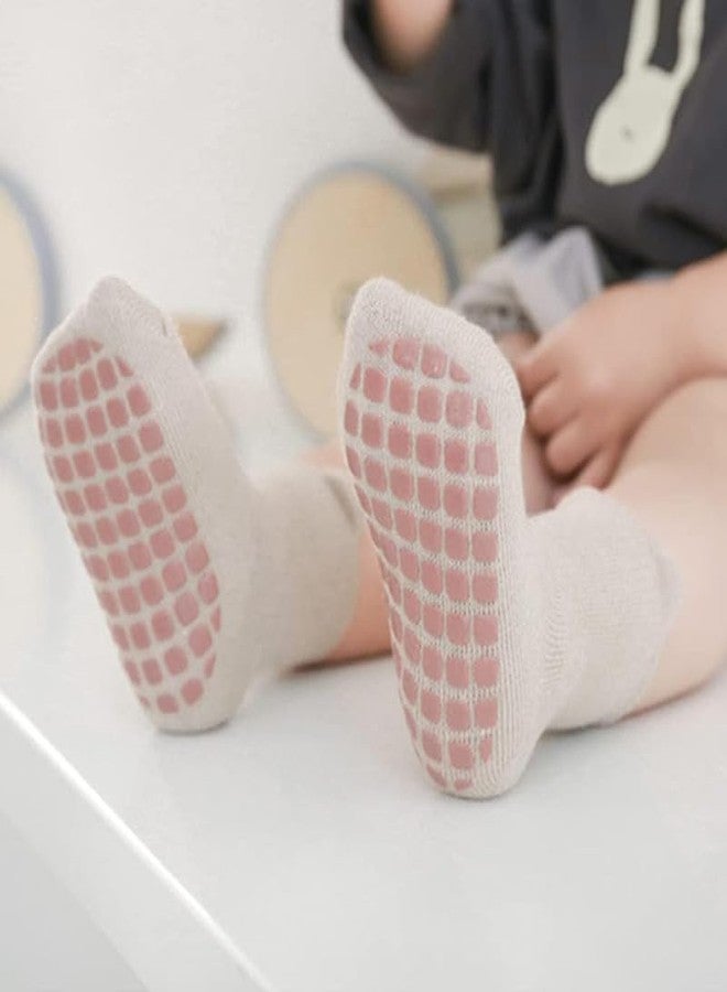 Yanwenx Baby Socks Non-Slip Thin - Beautiful Cotton Non-Slip Socks Baby Children, 2 Pairs_0-6 Months - Image 4