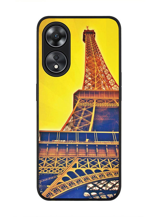 Stylizedd Rugged Black edge case for Oppo A78 5G / Oppo A58 5G Slim fit Soft Case Flexible Rubber Edges Anti Drop TPU Gel Thin Cover -  Paris Heights  - Image 1