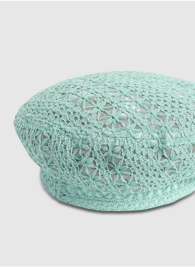 صوص هاوت Self-Design Beret Hat - Mint Green