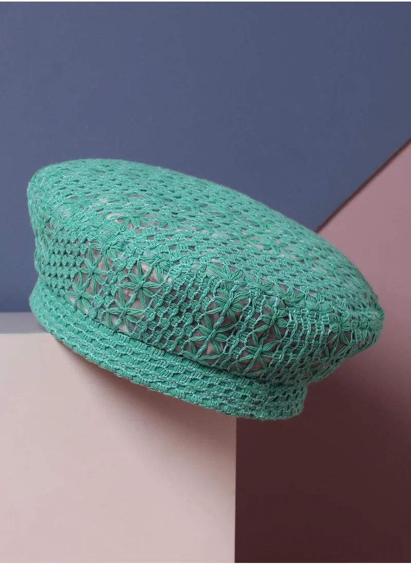 صوص هاوت Self-Design Beret Hat - Mint Green