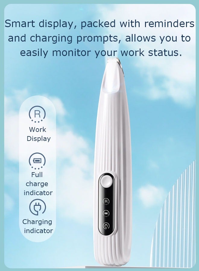 ماكينة قص شعر الحيوانات الأليفة، ماكينة قص شعر الكلاب والقطط، ماكينة قص شعر كهربائية لاسلكية صغيرة للحيوانات الأليفة مع ضوء للإضاءة، أداة قص شعر احترافية، كهربائية وصامتة، لا يعلق الشعر، مناسبة لجميع أنواع شعر أصابع/أذن الحيوانات الأليفة. - Image 5