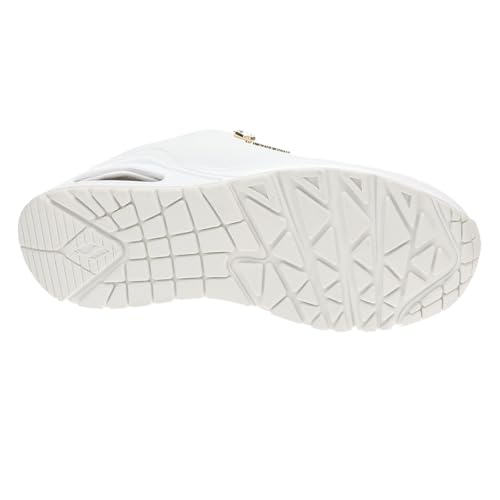 SKECHERS حذاء سكيشرز للأطفال أونو جين1، أبيض/ذهبي، 1 طفل صغير - Image 3