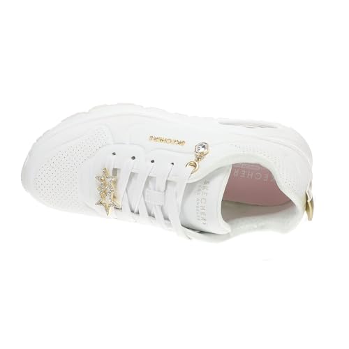 SKECHERS حذاء سكيشرز للأطفال أونو جين1، أبيض/ذهبي، 1 طفل صغير - Image 2