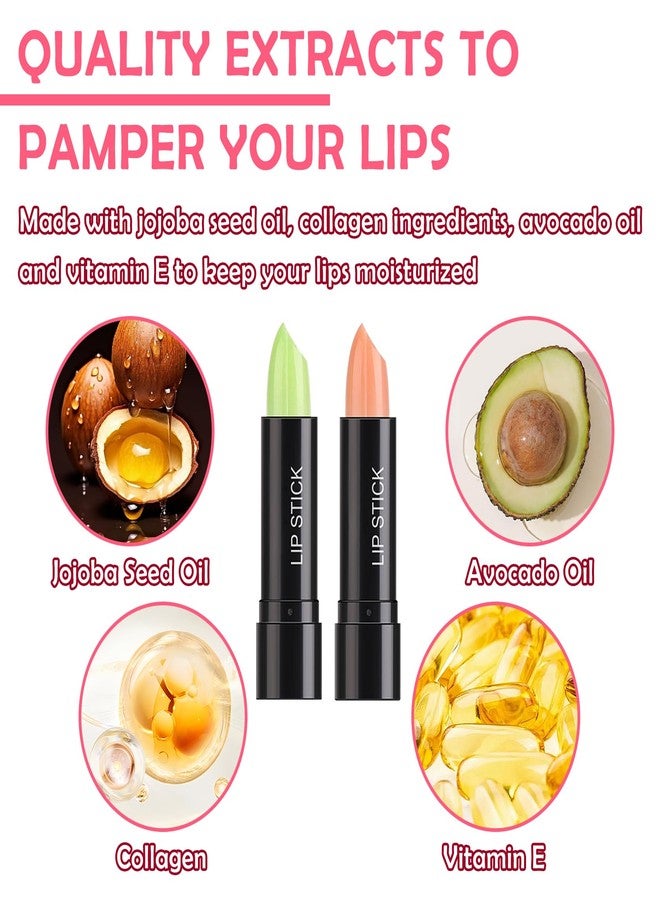 PPPanYiDi 4PCS Color Changing Lip Gloss Set,Waterproof Tinted Lip Stain,Magic Color Changing Lipstick for Women and Men,Moisturizer Lipgloss Makeup Set,Long Lasting Moisturizing Lip Tint Balm Set - Image 4