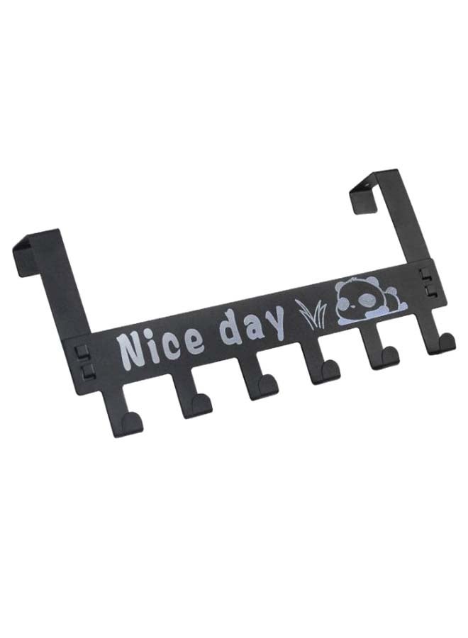 Heavy-Duty Door Hook Hanger Black 17.5 x 36cm - Image 1