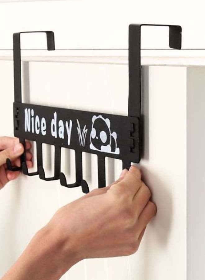 Heavy-Duty Door Hook Hanger Black 17.5 x 36cm - Image 2