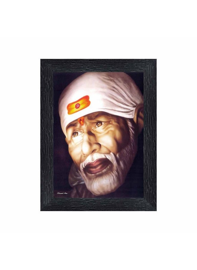 PNF - pnf Poster And Frames Sai Baba Wooden Photo Frame With Acrylic Sheet | For Living, Pooja Room | Home Decoration Item | Best Gifting Option (8x6inch) 116951 - Image 1