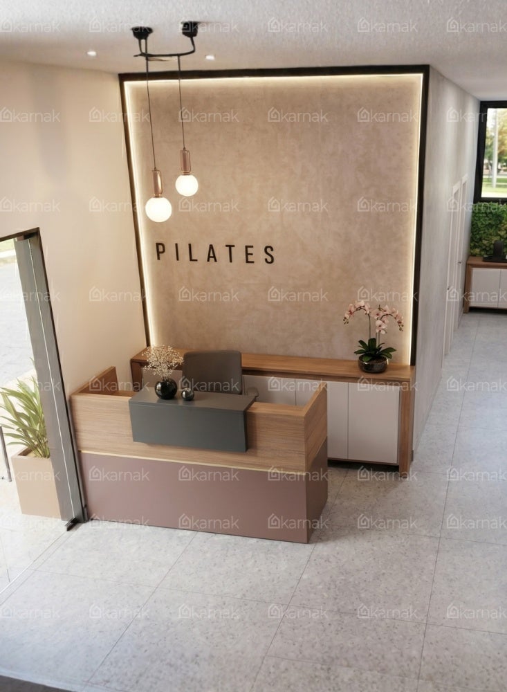 Karnak Bishock Reception Desk 120cm Office Front Counter Table with Lockable Drawers | Premium Quality Office Reception Table for Retail Hotel Clinic Workspace - Image 5