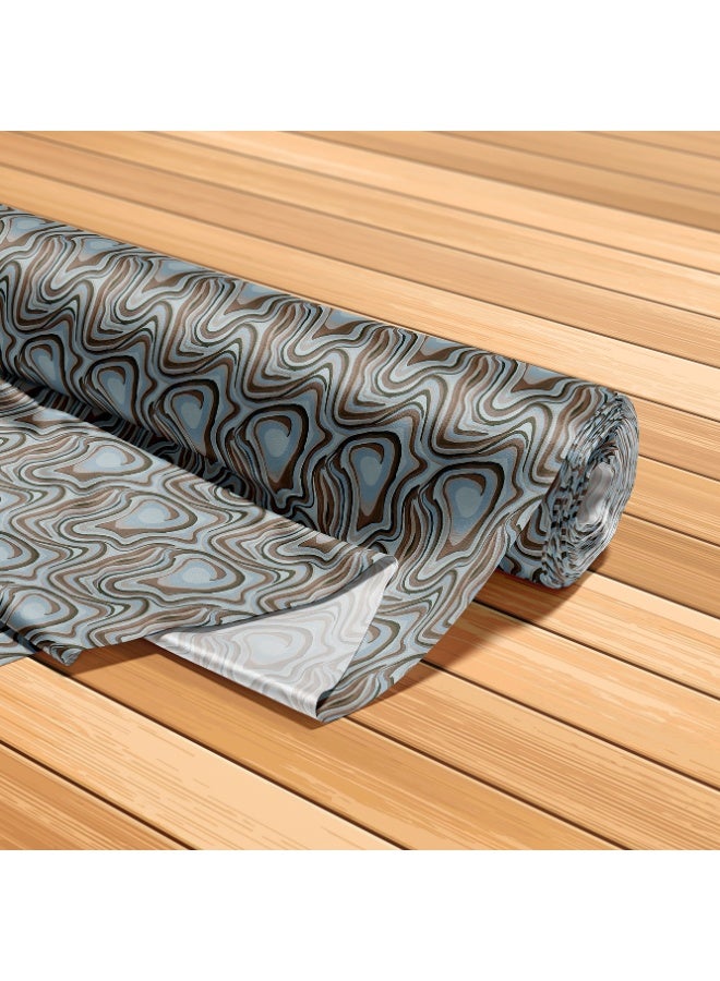 فيلاتو Ø¬Ù„Ø§Ø¨ÙŠØ© Ù…Ø®ÙˆÙŠØ± Ù…Ù† Ù‚Ù…Ø§Ø´ Ø­Ø±ÙŠØ± Ø§Ù„Ù„ÙŠÙ„ Ø¹Ø±Ø§Ù…Ù†ÙŠ Ø¨Ø§Ù„ÙŠØ§Ø±Ø¯Ø©ØŒ Ø£Ø²Ø±Ù‚ ÙˆØ¨Ù†ÙŠØŒ Ø¨Ù†Ù…Ø· Ø¯ÙˆØ§Ù…ÙŠØŒ Ø®ÙŠØ§Ø·Ø©ØŒ Ø¹Ø±Ø¶ 58 Ø¨ÙˆØµØ© - Image 5