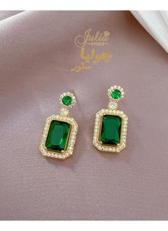 Drop Dangle Green Earrings for Women May Birthstone Large 18K Gold Plated Stainless Steel Iced Big Cushion Cubic Zirconia Earrings Trendy Jewelry - pzsku/Z1E21F58956B38B57351DZ/45/_/1719184869/288c24cc-72ac-4078-b4b4-e3c0d967022c