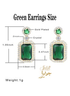 Drop Dangle Green Earrings for Women May Birthstone Large 18K Gold Plated Stainless Steel Iced Big Cushion Cubic Zirconia Earrings Trendy Jewelry - pzsku/Z1E21F58956B38B57351DZ/45/_/1719184889/230e6757-7d29-41b5-9ab2-0206f066fba4