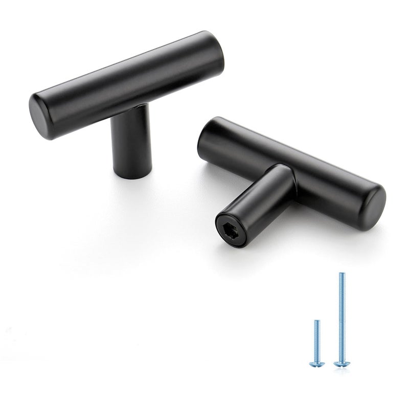 JOY DECOR 30 Pack 2 Inch Cabinet Pulls Kitchen Cabinet Handles with Single Hole Matte Black Cabinet Hardware Stainless Steel Kitchen Drawer Pulls for Cabinets Cupboard,Wardrobe - Image 1