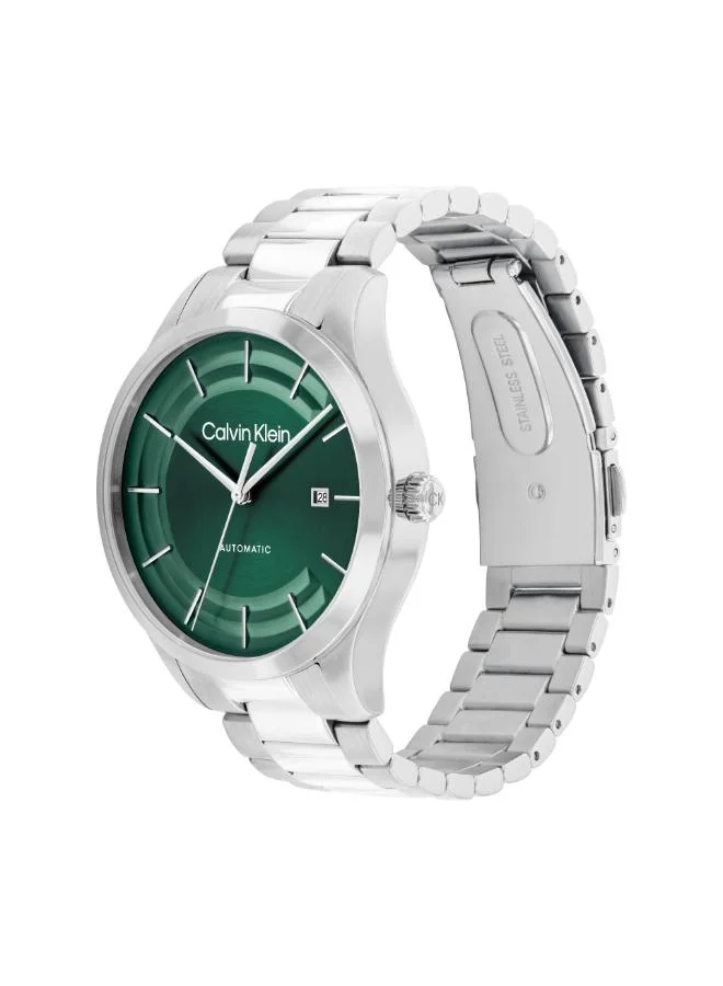Calvin Klein  Unisex Automatic Watch, Green Dial, Stainless Steel Strap  | Best Price UAE