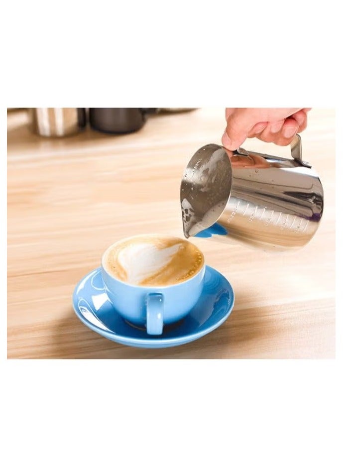 إيه دبليو كوب قهوة من الستانلس ستيل لصنع رغوة للحليب فضي 550 مل - Image 1
