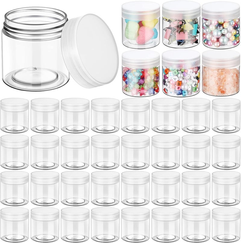 eBoot eBoot 150 Piece 2 Oz Plastic Container Jars with Lids Round Clear Cosmetic Empty Clear Plastic Jars for Lotion, Cream, Makeup, Eye Shadow, Rhinestone, Samples, Pot, Travel Storage(2 Oz) 