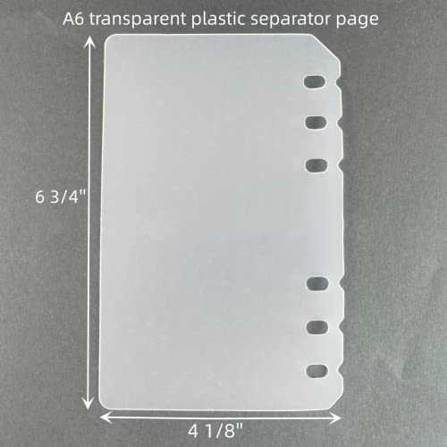 LONG TAO 12 Set A6 6 Holes Durable Colorful Loose Leaf Notebook Write-On Dividers Index Dividers with Clear Binders - Image 3
