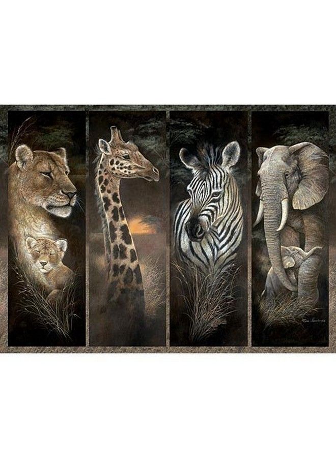 3000 Piece Jigsaw Puzzle Pride Of Africa By Artist Ruane Manning African Jungle Animals: Lions, Giraffes, Elephants And Zebras 3000 Pc Jigsaw - Image 2
