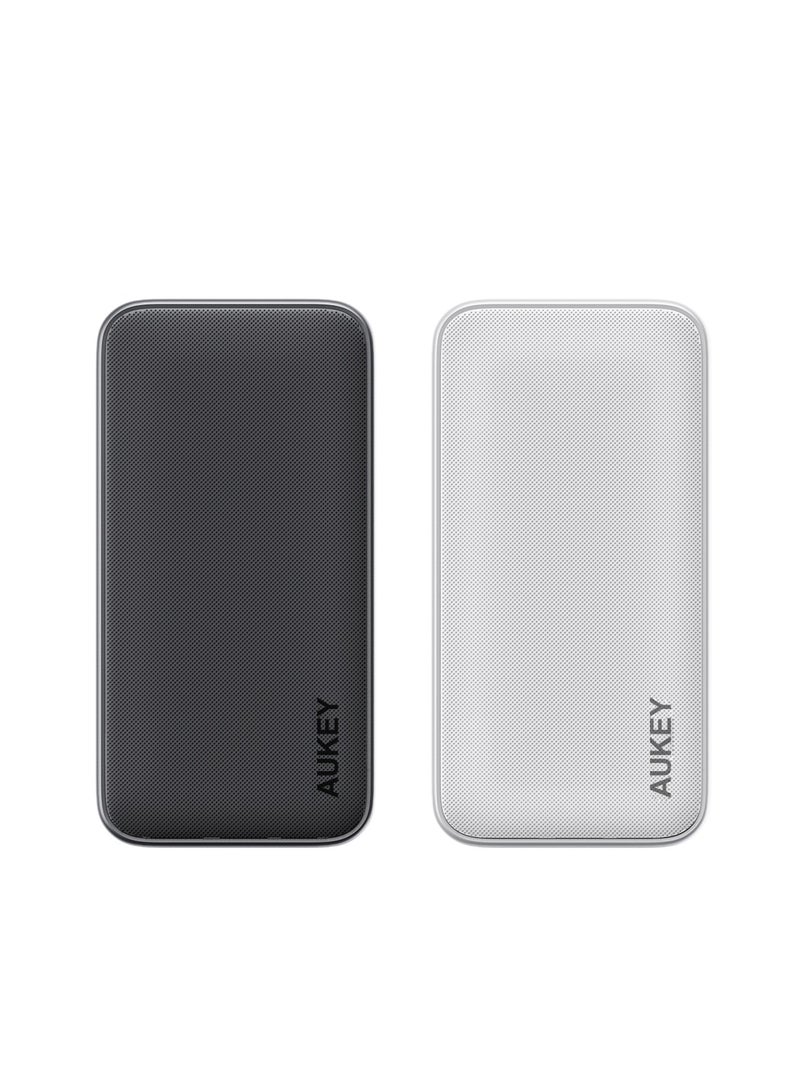 Aukey 10000 mAh Power Bank With 15W Fast Charging Gray - Image 2