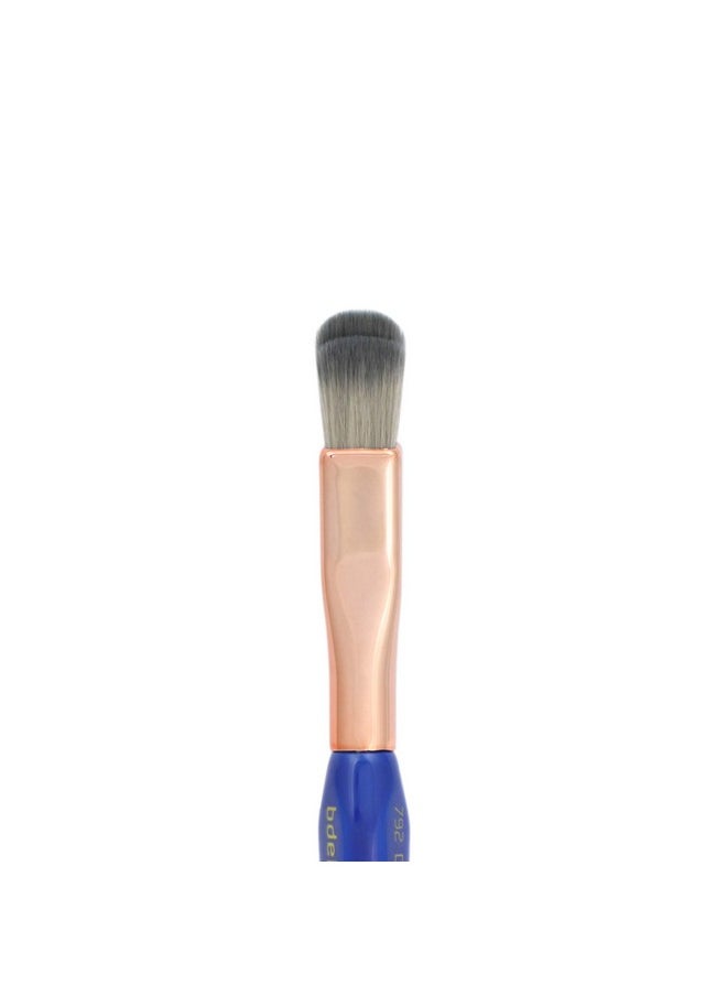 Bdellium Tools Professional Makeup Brush Golden Triangle 792 Eye Double Dome Blender With All Vegan And Soft Synthetic Fibers For Effortless Application And Blending (Blue 1Pc)  - Image 2
