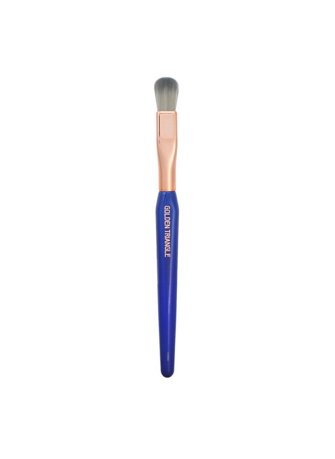 Bdellium Tools Professional Makeup Brush Golden Triangle 792 Eye Double Dome Blender With All Vegan And Soft Synthetic Fibers For Effortless Application And Blending (Blue 1Pc)  - Image 3