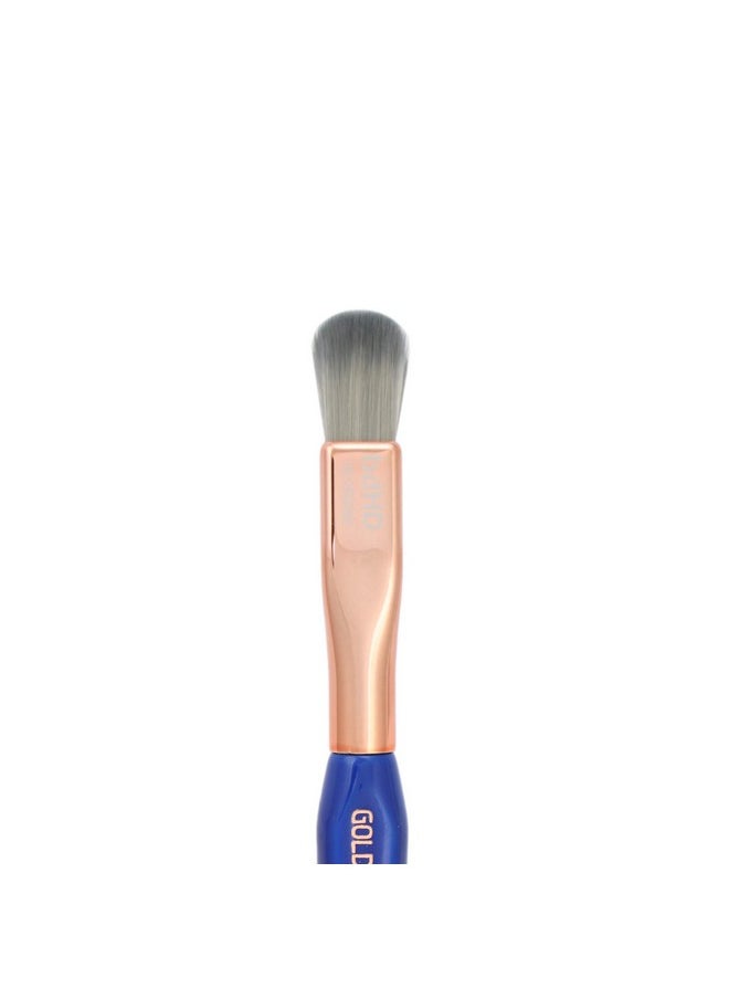 Bdellium Tools Professional Makeup Brush Golden Triangle 792 Eye Double Dome Blender With All Vegan And Soft Synthetic Fibers For Effortless Application And Blending (Blue 1Pc)  - Image 4