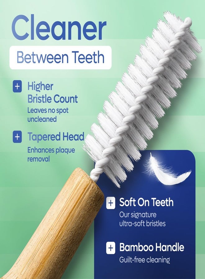 SmartLifeco Bamboo Interdental Brushes (10 Count) - Eco-Friendly Reusable Dental Picks, Flexible Soft Bristles, Superior Gum & Teeth Cleaning, Toothpicks for Braces, PikStik - Regular - Image 2