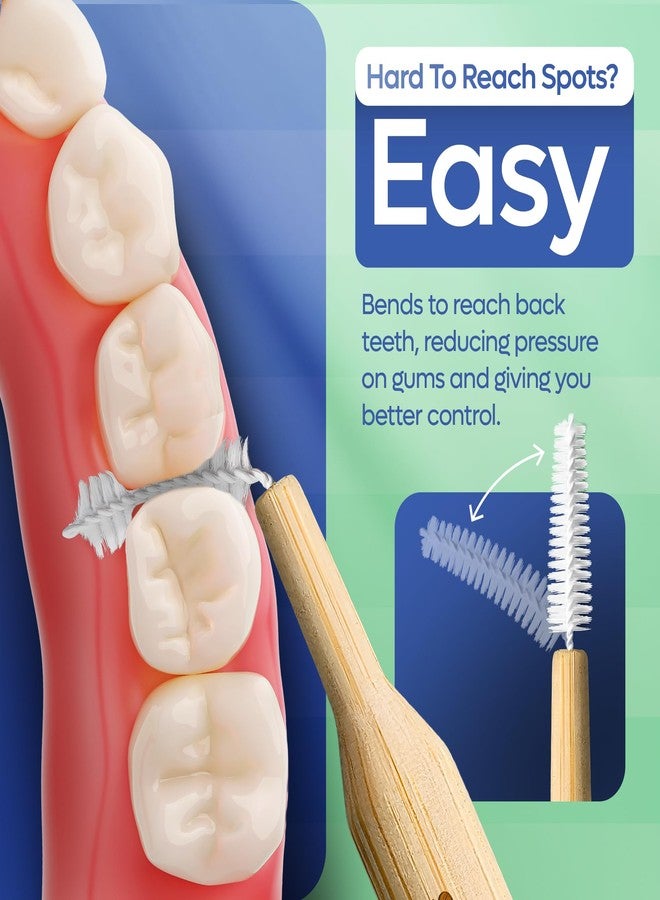 SmartLifeco Bamboo Interdental Brushes (10 Count) - Eco-Friendly Reusable Dental Picks, Flexible Soft Bristles, Superior Gum & Teeth Cleaning, Toothpicks for Braces, PikStik - Regular - Image 5