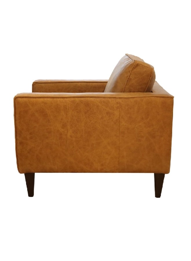 Micasa Leather Single Seater High-Quality And Durable Sofa Brown 93.5 X 85 X 49.5 Cm Pjs36901 - Image 3