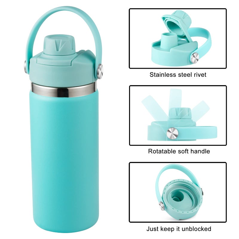 DBIW Lid for Hydroflask 32 40 64 oz Wide Mouth, Replacement Chug Cap with Flex Handle Compatible with Hydro Flask 12 16 20 Ounce Kids Bottle, BPA Free, Top Water Bottle Accessories, Mt. Alpine - Image 2