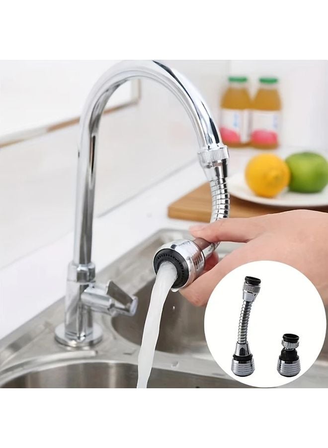 أداة تمديد صنبور طويلة قابلة للدوران 360 درجة، فوهة مقاومة للتناثر، وضعي رش، تركيب بدون أدوات - Image 2