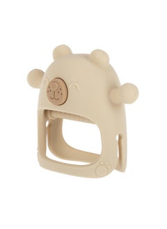 Nuby Nuby Silicone Wrist Teething Mitten - Baby Teether Ring - 3+ Months - Brown Bear  - Image 2