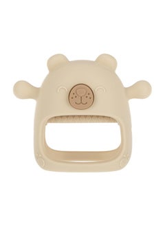 Nuby Nuby Silicone Wrist Teething Mitten - Baby Teether Ring - 3+ Months - Brown Bear  - Image 1