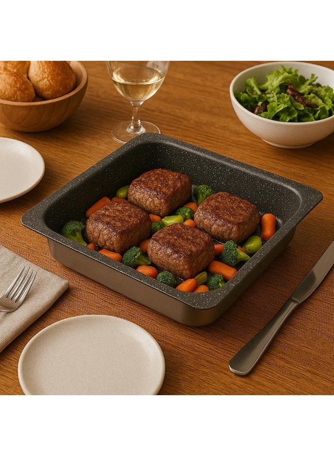 BS B&S Baking Pans "GASTRONORM" 2/3 Size – Heavy-Duty Stainless Steel Trays - Image 1