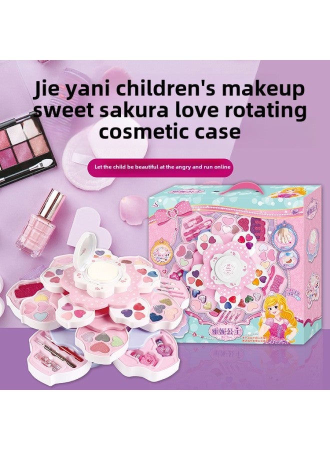 مجموعة مستحضرات تجميل محاكاة مستحضرات تجميل للأطفال صندوق مكياج زهرة الكرز ألعاب الأميرة بيت اللعب ألعاب المكياج - اللون: سيارة مكياج للأطفال 68801 - Image 3