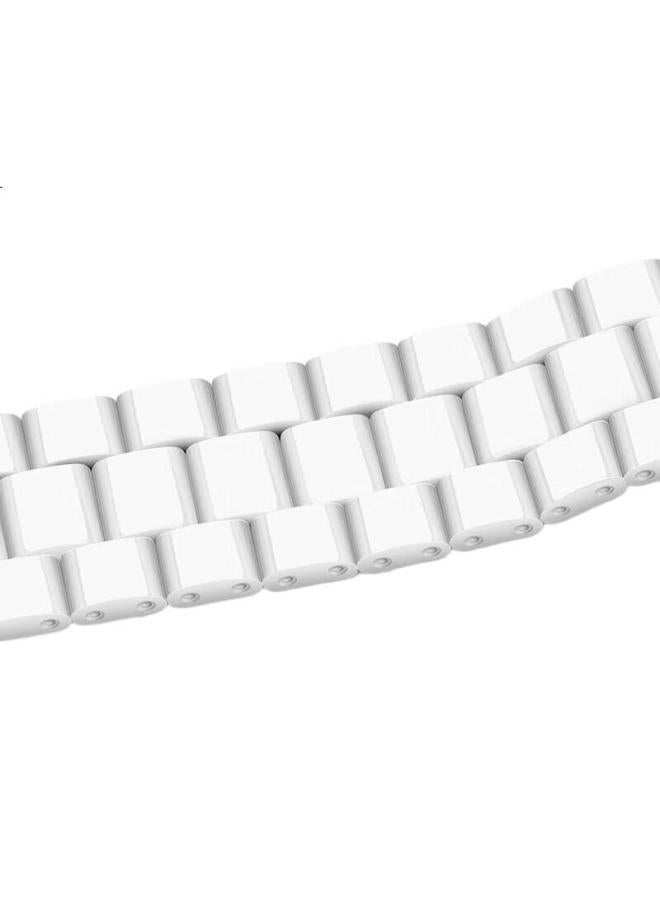 watchbond Compatible With Huawei Watch Gt3 Pro White Ceramic Strap Gt3 | Gt2 Women'S 42 | 43Mm Business 20Mm Honor Magic2 Watch Strap Wristband - Image 1