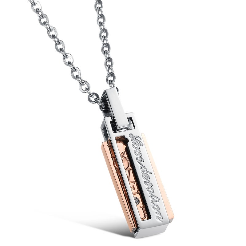 Japanese And Korean Fashion Simple Men And Women Stainless Steel Pendant Jewelry Personalized All-Match Titanium Steel Couple Necklace Jewelry - Image 1