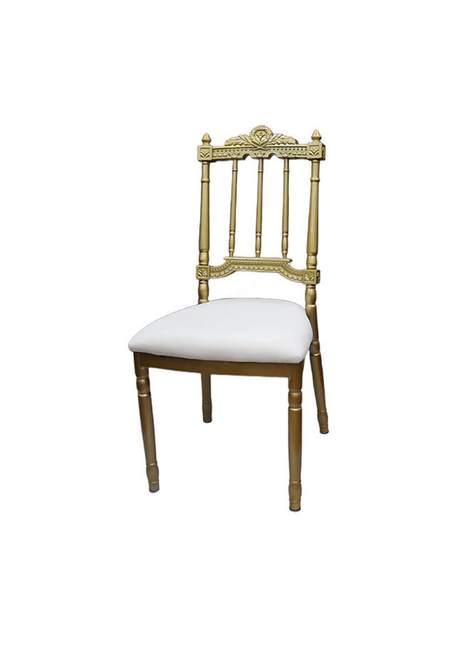 Luxury Armless Dining Chair Gold and White - pzsku/Z1E2288E6DBD89F188C75Z/45/_/1679489996/3197b57e-a29b-485c-86f3-0fe1b64e0278