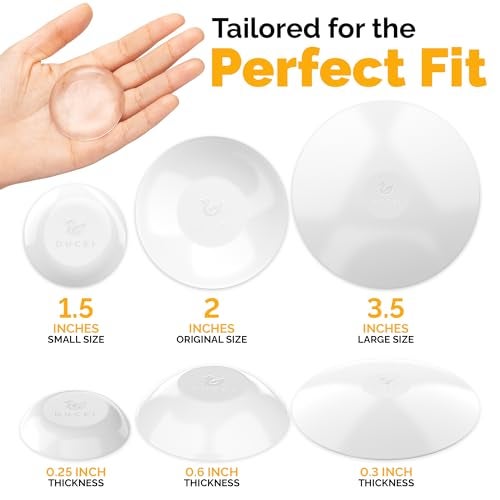 Ducki Door Stop Wall Protectors, 8 Pack White, Self Adhesive Reusable Solution for Stopping Wall Damage & Noise from Doors, Refrigerators, & in Your Home or Office, Durable Shock Absorbent & Discreet - Image 2