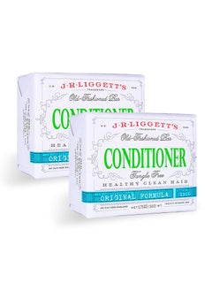 J·R·LIGGETT'S JRLIGGETTS Moisturizing Conditioner Bar  Smooths Hair Provides Healthy Sheen  PlantBased Ingredients  2 Pack 175oz 